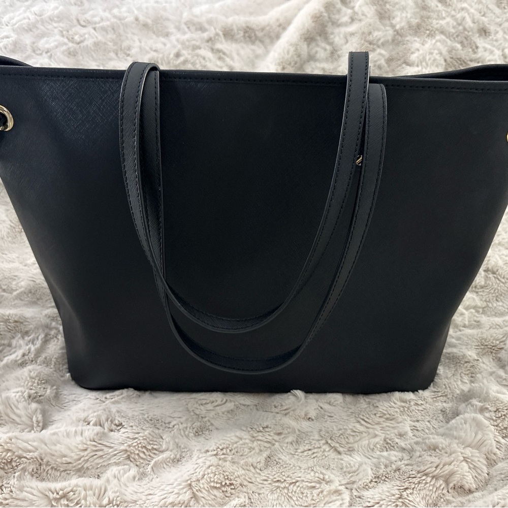 Michael Kors Black Leather Tote Bag - Picture 3 of 5
